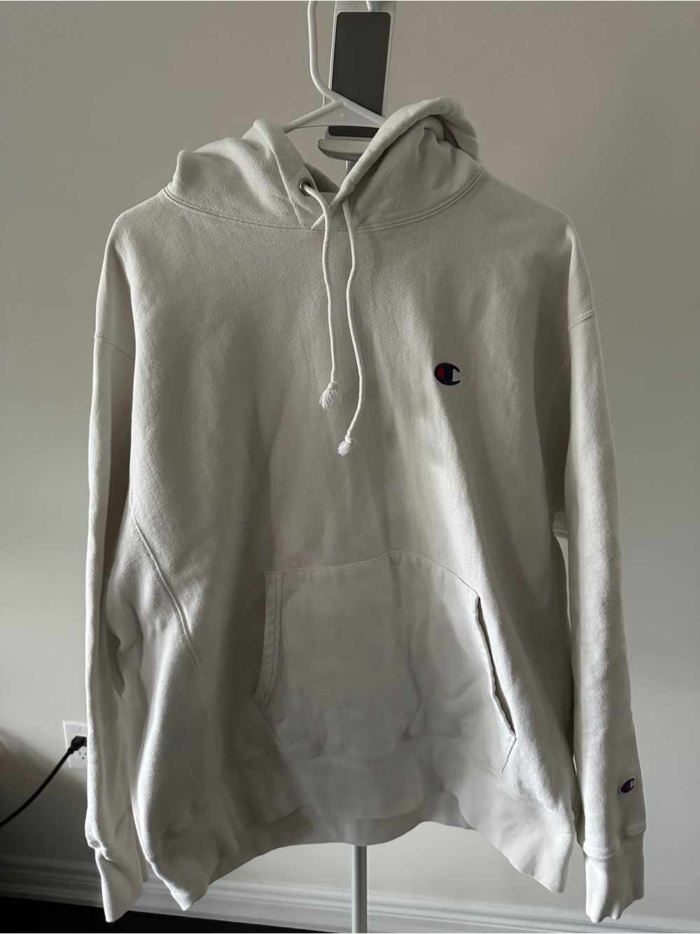 Champion White Reverse Weave Hoodie